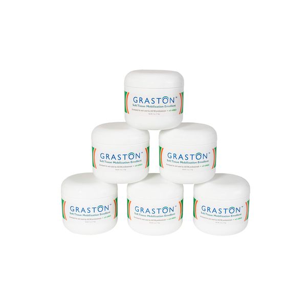 Graston Arnica Soft Tissue Emollient - 6-Pack, Pro-Grade Therapy Cream for IASTM, Massage, 4oz