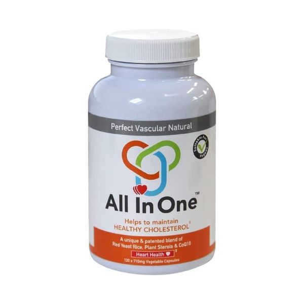 All in One Supplement Plant Sterols CoQ10 for High Strength 120 Vegan Capsules cholesterol lowering 710mg 2 months supply