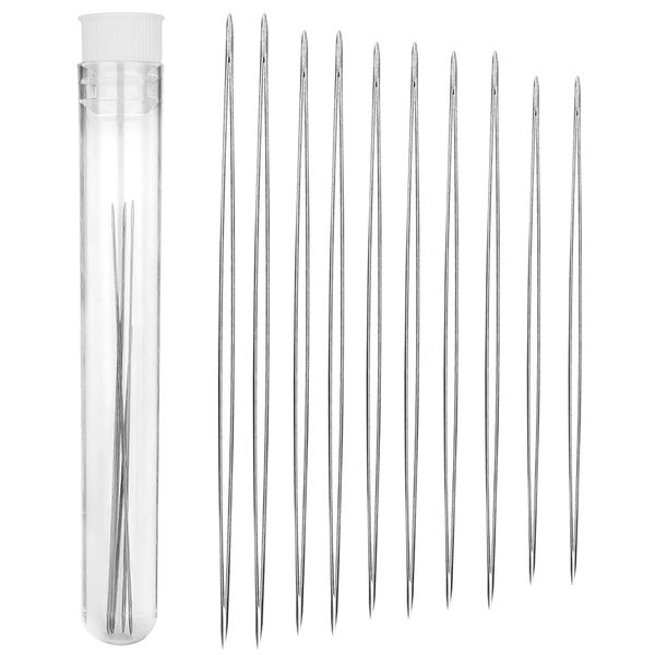 Beading Needle, Bead Needle Big Eye Beading Needles Set for Seed Beads Jewellery Making Embroidery Needles with Bottle 10PCS