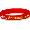 Taking Anticoagulants Silicone Wristband (21cm, Red)