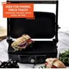 Stainless Steel Panini Press Electric with Adjustable Temperature Settings and N