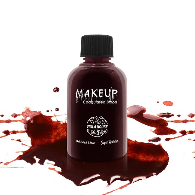 VIOLA HOUSE Makeup Coagulated Blood,Professionelles Realistisches Kunstblut Spezialeffekt für Halloween, Bühne, Verkleidung, Cosplay, Theater, SFX-Make-up Fake Blood(50 g/1,76 oz)