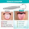 EZ COZY 2 Pack Tongue Scraper, Reduce Bad Breath, Stainless Steel Tongue Scraper for Adults, Metal Tongue Cleaner for Oral Care and Fresher Breath, Easy to Use Tongue Scraper