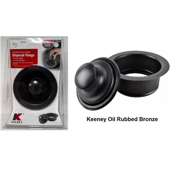 Garbage Disposal Flange and Stopper Oil Rubbed Bronze Keeney K5417VB NEW