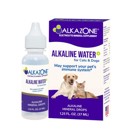 Alkazone Alkaline Water Drops for Cats and Dogs | Provide Essential Minerals | Support Optimal Health | Tasteless & Flavorless | 1 Pack Yields 20 Gallons | Serving Size 3 Drops