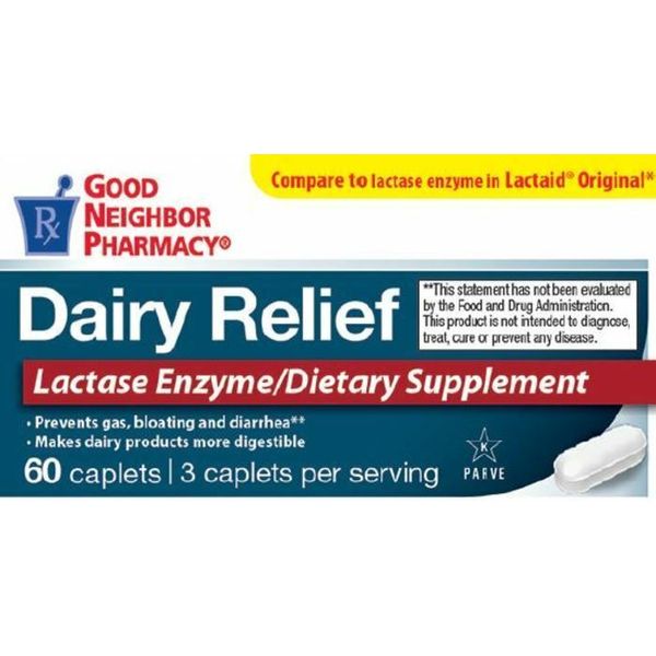 GNP DAIRY RELIEF CAPLET 60CT  LACTASE ENZYME