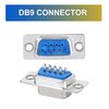 sourcing map 3 Pcs 9 Pin D-Sub Connector 2 Row DB9 Female D-Sub Connector VGA Adapter for PC Computer