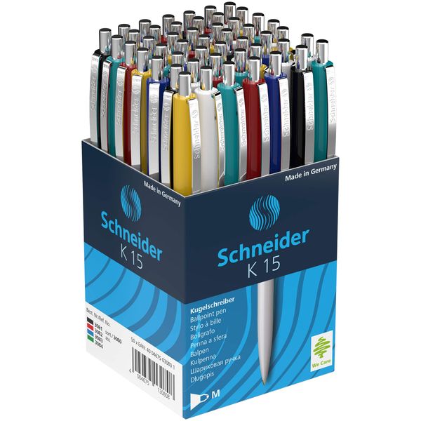 Schneider 3080 Ballpoint Pen K-15 Assorted Pack of 50