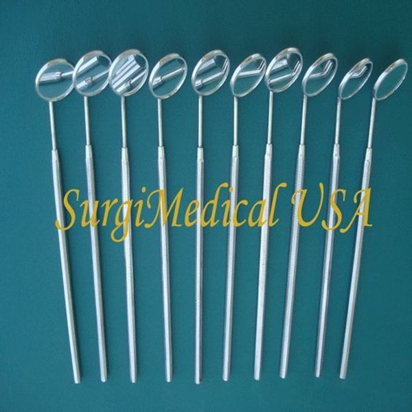 10 Piece Dental Mouth Mirror #5 W/Handle Dental Instrument