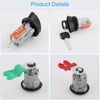 Ignition Switch Lock Cylinder Door Lock Cylinder W/2 Logo Keys For Ford