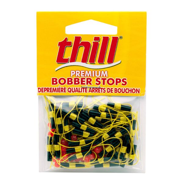 Thill Premium Bobber Stops for Fishing Floats, Fishing Gear and Accessories, 40 Pack, Fluorescent Yellow