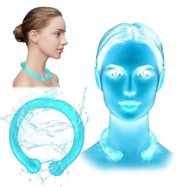 Neck Cooling Tube, Innovative Personal Cooling Device Constructed of Aerospace Grade 78°F Thermostatic Material Summer Essentials Regulate Body Temperature Suitable for Home, Office, Travel, Sports
