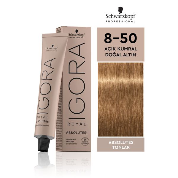 Royal Absolutes Tonlar 8-50 Açık Kumral - Doğal Altın Saç Boyası 60ml