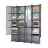 20 Cube Organizer Multifunctional Modular Storage with Hanging Rod - Gray