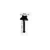 2pcs Star Bone Nose Stud Retainer Black Acrylic Flexible Bioflex PTFE - 18GA