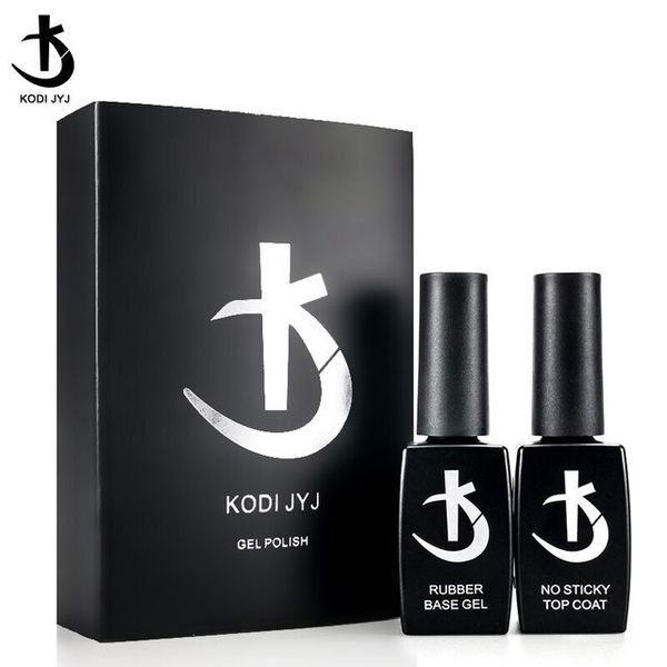 KODI JYJ Rubber Base Gel Nail Polish Set Semi-permanent Top Coat Y Base Coat UV LED Gellak Kit Super Bright Non-sticky Top