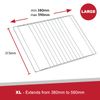 SPARES2GO Universal Oven Shelf Adjustable Extendable Locking Nut Grill up to 590mm (Large) x 2