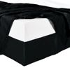 sheetsnthings Microfiber Bed Skirts (14 inch Drop) -King Size, Solid Black- Pleated Tailored Bedskirts with Split Corners