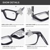 ZUVGEES Retro Style Square Reading Glass Big Eyeglass Frames Large lens 50mm (Black, 1.00)