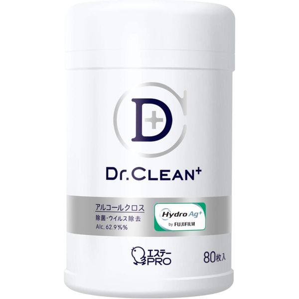 Dr. Clean+ Este PRO Professional Disinfecting and Virus Removal Alcohol Cloth (Lasts 1 time per day for 24 hours), 80 Sheets