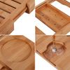 Utoplike Bamboo Bathtub Caddy Tray Bath Tray for Tub, Adjustable Bathroom Bathtub Organizer with Book Tablet Wine Glass Cup Towel Holder,Distinctive Gift