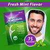 225 Piece BrightWorks Fresh Mint + Whitening Dental Flossers with Plant-Based Handles, Super-Strong Floss for Adults and Mint-Flavored Floss with Micro-Crystals, 75 Count (Pack of 3)