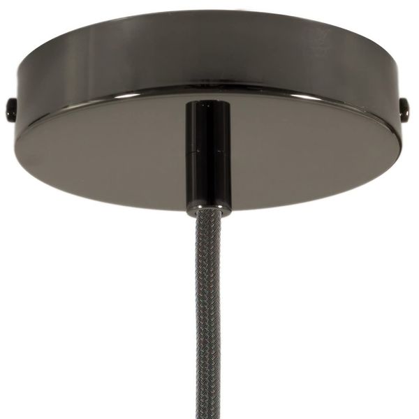 creative cables Cylindrical metal ceiling rose kit - Conical, Black pearl