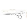 VOCOSTE Hair Scissors Hair Cutting Scissors Professional Barber Scissors Stainless Razor 17.5cm Silver Tone