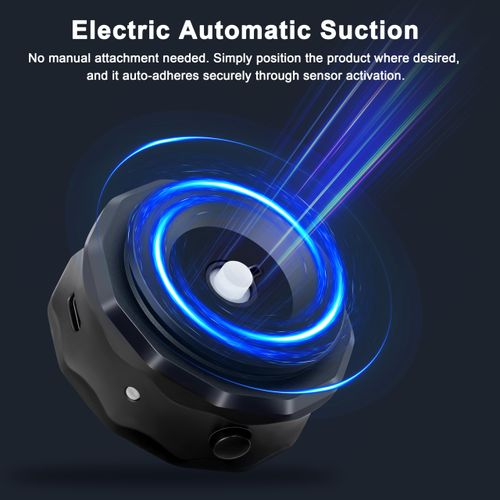 Electric Vacuum Suction Cup Mount for Gopro Hero 13 12,360°Ajustable Magnetic Car Mount for Insta360 X5/X4 ACE Pro 2 Camera, for Car/Gym/Mirror/Smooth Surface