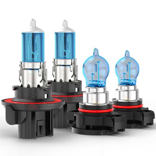 SYJIIP Compatible for Dodge Challenger Headlights 2011 2012 2013 2014, 9008 H13 Halogen Headlight High Low Beam 2504 Fog Light, Plug n Play, 6000K White, 4-Pack