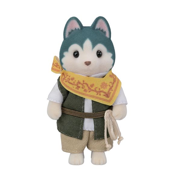 EPOCH Sylvanian Families C-72 Husky Big Brother (Bruce) Doll, Safety Toy Mark Certified, Toy for Ages 3 Years and Up, Dollhouse