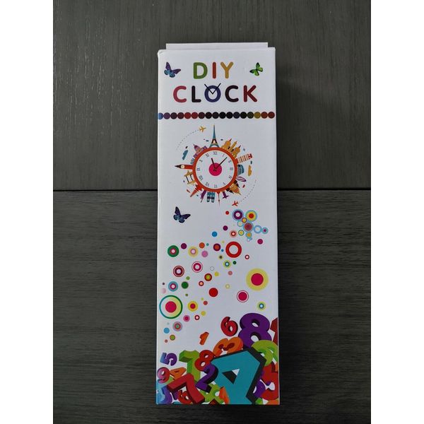 DIY Clock - Create Your Own Clock - Adhesive Frameless Clock Kit - silver