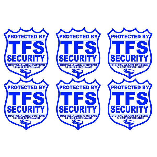 Home Business Security Decal Stickers CCTV Camera Surveillance 6 Pk - FREE SHIP!