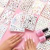AIMEILI Nail Art Stickers Decals Self-Adhesive, 30 Sheets 3D Spring Flowers Nail Stickers Butterfly Stars Pattern Mixed for Women Girls Manicure DIY and as Kids Craft Art