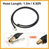 Partuto 1.5m Car Tire Inflator Extension Hose Chuck Adapter Connect Pipe Replacement