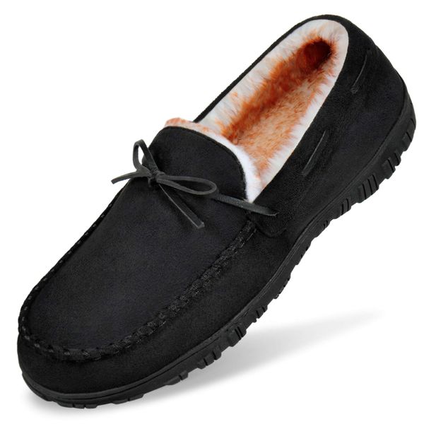 MIXIN Mens Slippers Indoor Outdoor Memory Foam House Shoes Anti-Slip Moccasins Slippers for Men