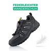 Fusskleidung® Damen Herren Wanderschuhe Softshell Trail Running Trekkingschuhe Grau EU 42