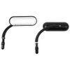 Black Motorcycle Mini Rear View Mirrors For Harley Davidson Softail Custom FXSTC