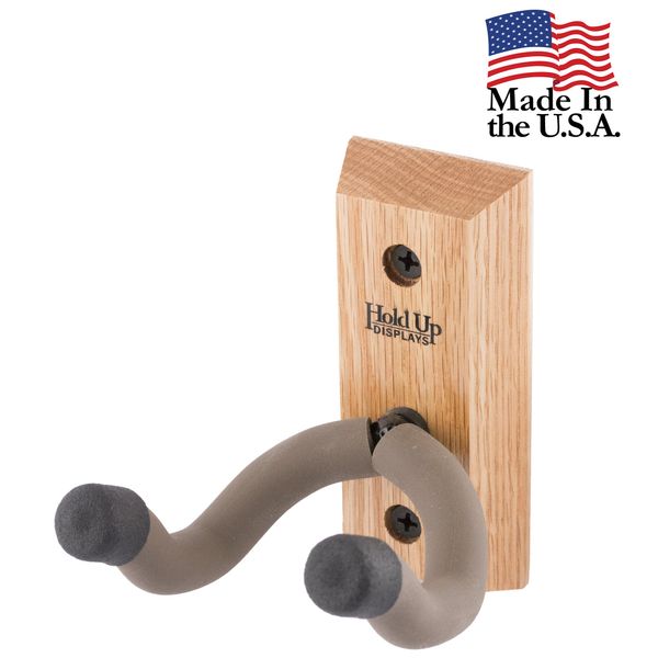 Hold Up Displays - Vertical Gun Hanger and Rifle Storage Securely Holds Firearm and Bow - Real Hardwood Harvested in Wisconsin - Made in USA