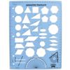 LEARNING ADVANTAGE Geometry Template - Sturdy Geometric Stencil to Draw 2D Shapes and Measure Angles - Includes Ruler plus a Number Line with Negative Values