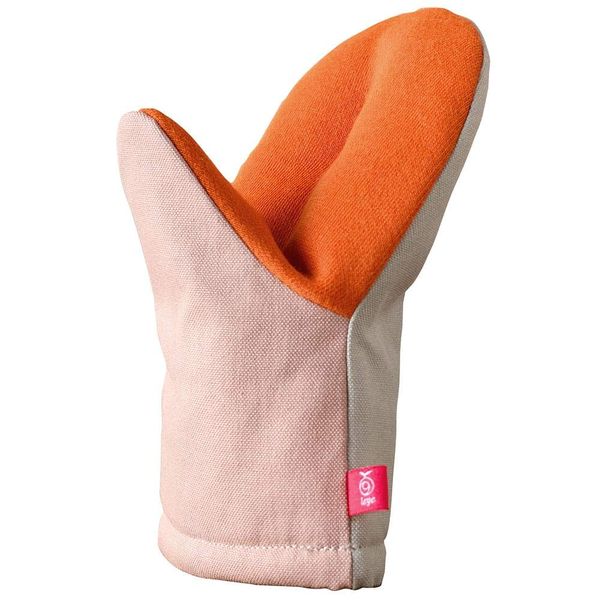 Oaks Leye LS1561 Mittens, Heat Resistant, Quick Grip, Pink/Gray