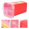 Minkissy Blade Dispenser Case Razor Blade Disposal Case Barber Shop Storage Bank Container for Used Razor Blades Red