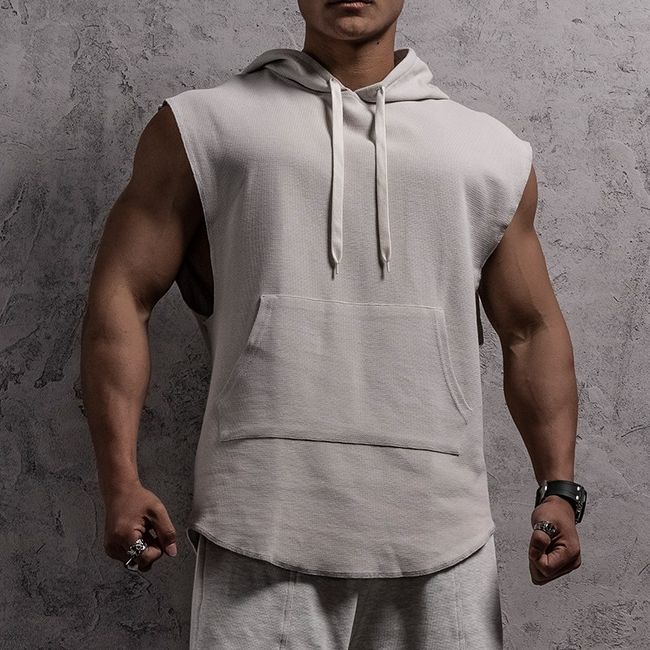 Hooded gym outlet vest