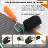 9 Pcs Textured Paint Roller 4" Bed Liner Roller Covers with 1 Pcs Frame Kit Slip