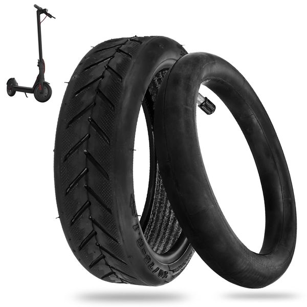8.5 Inches Electric Scooter Tires 50/75-6.1 Compatible for Gotrax Gxl V2/Xiaomi M365/Pro/1S Electric Scooter Outer Tire 8 1/2X2 Tube Tire Replacement Inner(Straight Valve Stem)(1 Set)