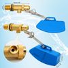 MUYIRTED 1/2" Brass Float Valve with Blue Plastic Float, Livestock Water Tank Automatic Water Fill Float Valve, Automatic Float Switch