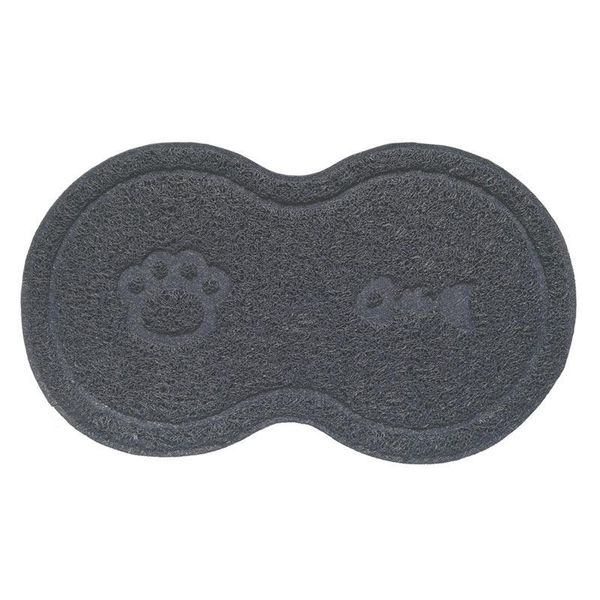 Premium Pvc Cat Litter Mat - Stylish Figure 8 Design - Grey