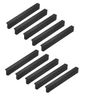 Qrity 10 Units L 90° Kitchen Cupboard Cabinet Door Handle Pull Knobs Dresser Drawer Handle Sets, Aluminum, Solid, Hole Spacing 96mm