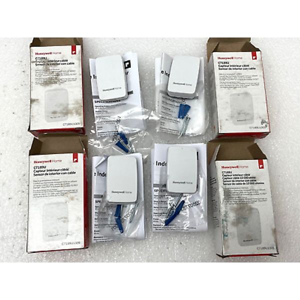 LOT OF 4 HONEYWELL C7189U WIRED INDOOR TEMPERATURE SENSOR FOR THERMOSTATS