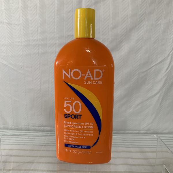 NO-AD Sport Sunscreen Lotion SPF 50 Super Value Size 16 oz  Exp 1/26 UVA/UVB